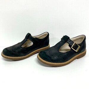 Girls Clarks Mary Jane Black Suede Leather Toddler 9M